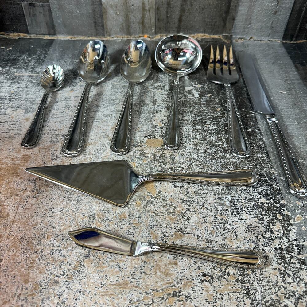Hampton Silversmiths NOBILITY Cake, Ladle, bread‎ knife, Serving Set - Unique